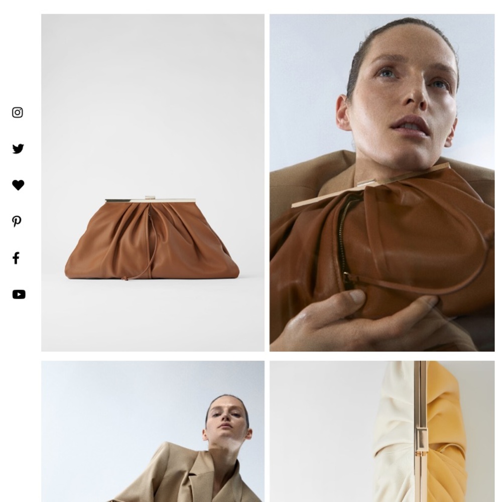 Real Leather clutch crossbody bag